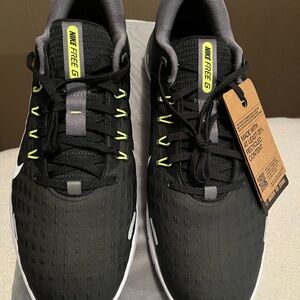 Nike Black Running Shoes with Neon Yellow Accents